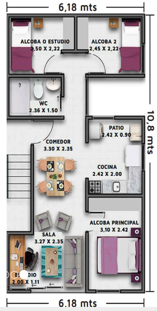 Foto de Apartamento 3 habitaciones en Villanova Variante Condina, piso 3 (bloque de 3 pisos)